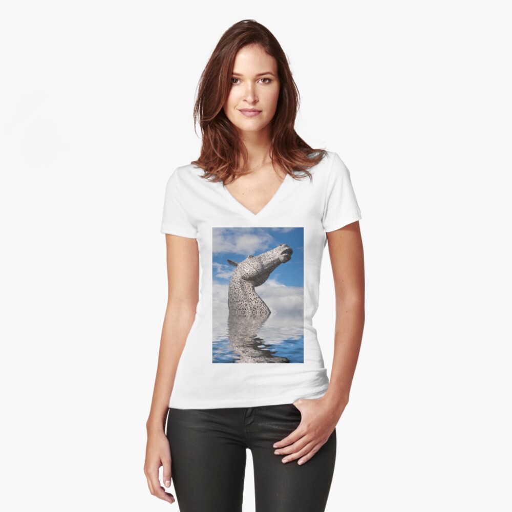 Item preview, Fitted V-Neck T-Shirt designed and sold by Focal-Art.