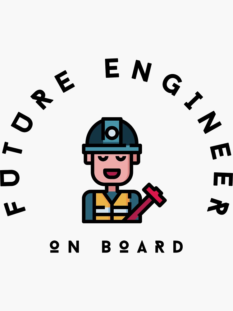 "Future Engineer gift babies baby shower student" Sticker for Sale by