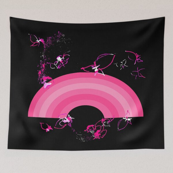 Item preview, Pink Rainbow Surrounded by Pink Firework  designed and sold by Artstastic.