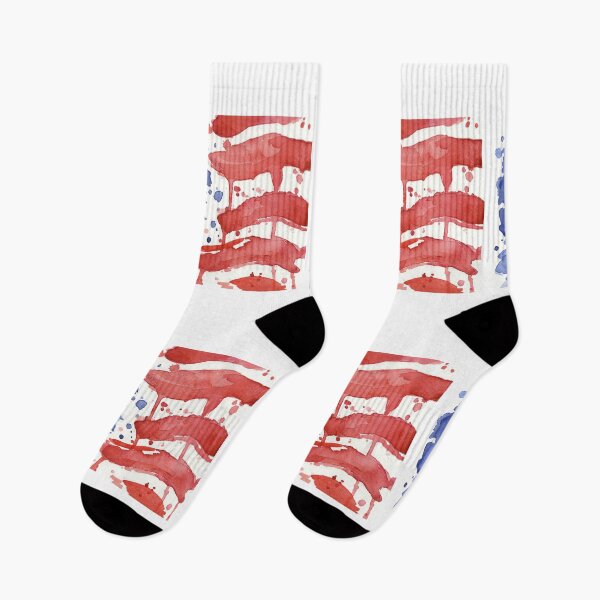 Item preview, american flag blur watercolor designed and sold by eandblissh.