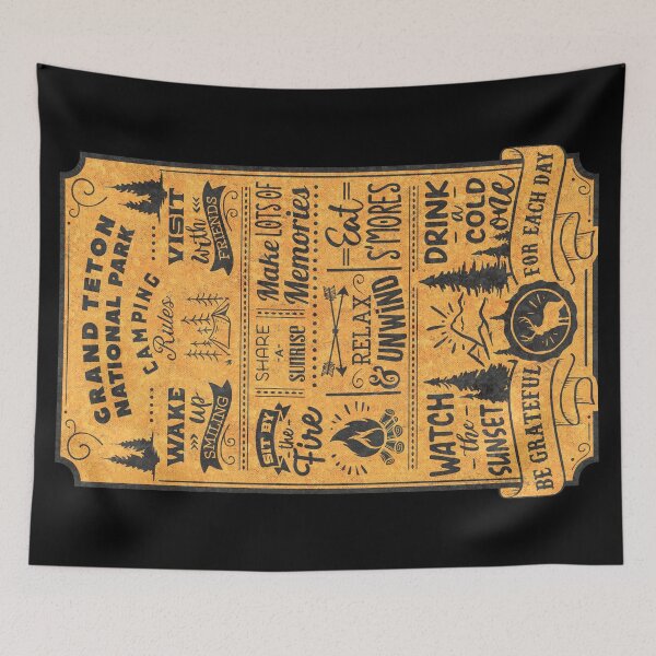 Item preview, Grand Teton National Park Camping Rules designed and sold by JordanHolmes.