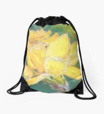 Retro Comic Daffodil Drawstring Bag