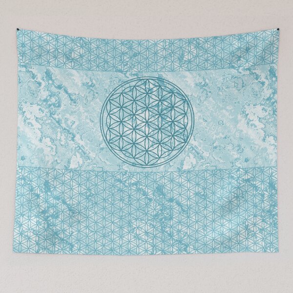 Item preview, Flower Of Life Symbol and Pattern turquoise designed and sold by EDDArt.