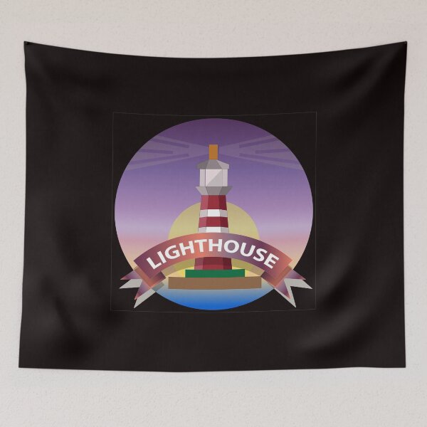 Item preview, Lighthouse Sign and Illustration designed and sold by karyalangit.