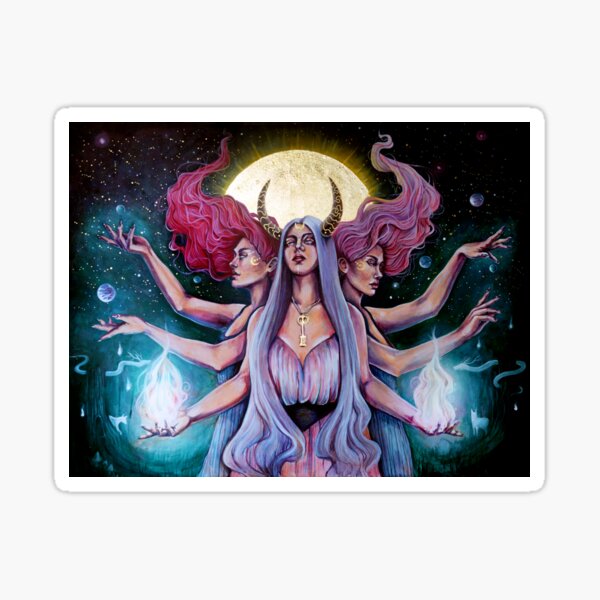 Triple Goddess Sticker