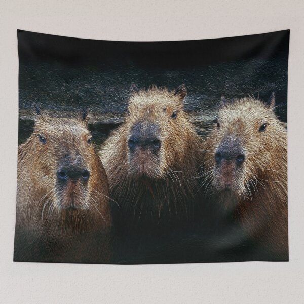 Item preview, 3 Capybaras chilling designed and sold by friendlyfauna.
