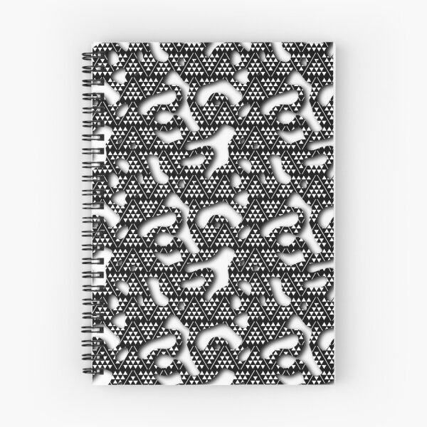 Item preview, Hipster Trinangles - Squiggly Loops Cut - black white designed and sold by EDDArt.