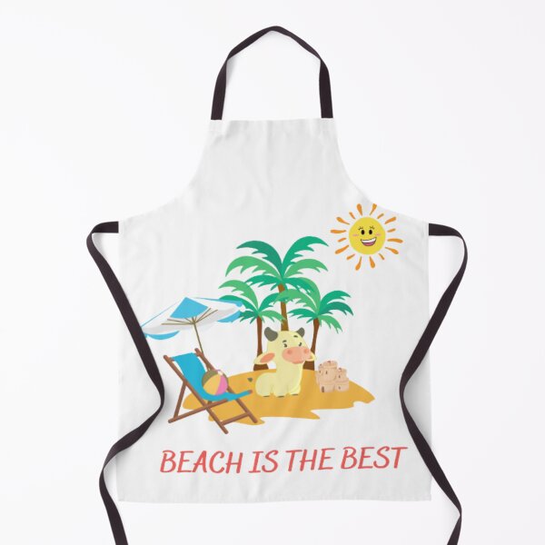 Item preview, cute cow at the beach designed and sold by nadeesha55.