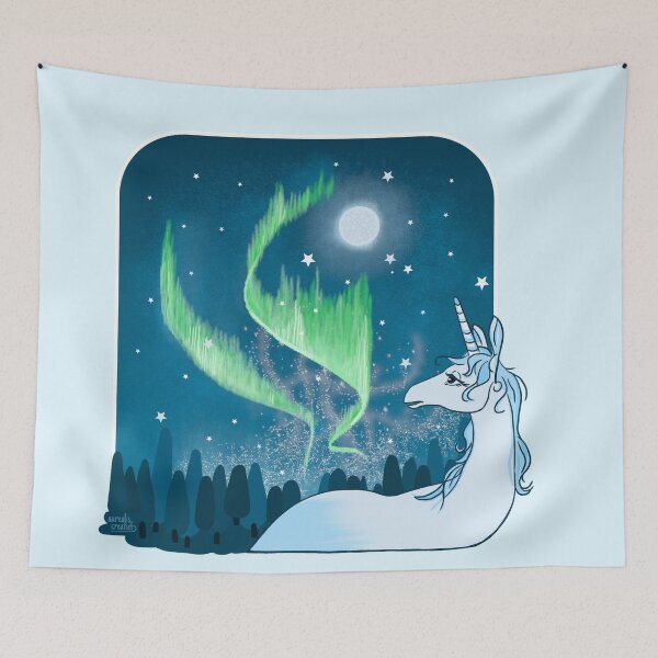 Item preview, The Last Unicorn & Northern lights designed and sold by Aurealis Creatief.