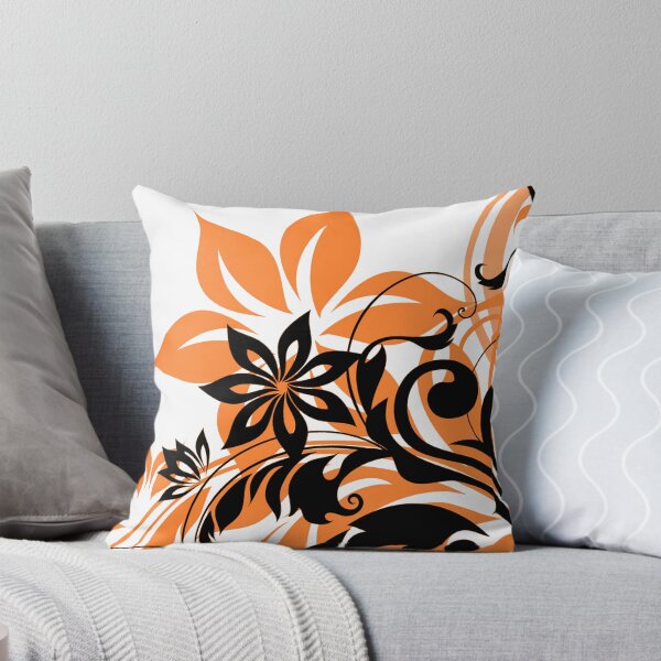 Item preview, Orange black floral Art  designed and sold by Tshirtstory.