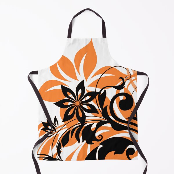 Item preview, Orange black floral Art  designed and sold by Tshirtstory.