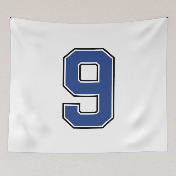 Item preview, Blue Number 9 lucky sports jersey nine designed and sold by HeavyStyle.