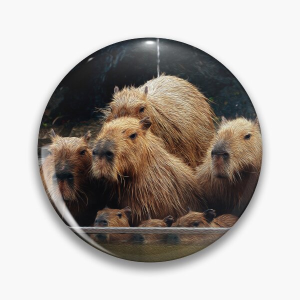 Item preview, Group of Capybaras Bathing designed and sold by friendlyfauna.