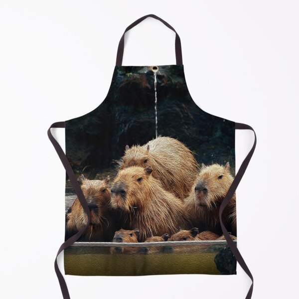 Item preview, Group of Capybaras Bathing designed and sold by friendlyfauna.