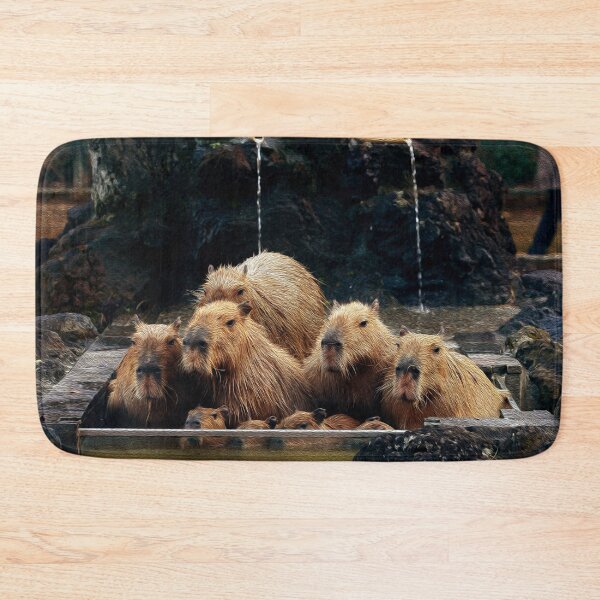 Item preview, Group of Capybaras Bathing designed and sold by friendlyfauna.