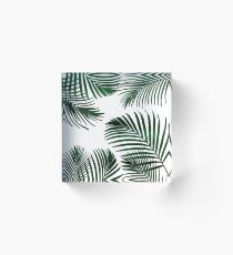 Tropical Palm Leaf Acrylic Block