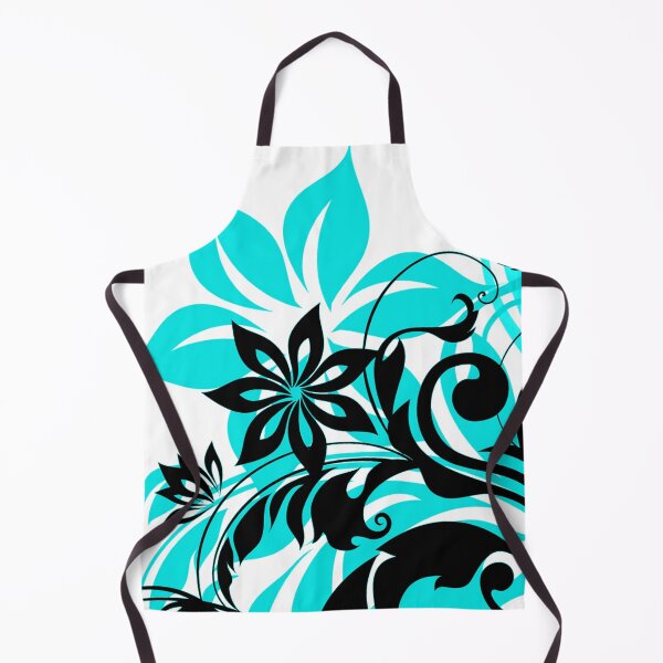 Item preview, Aqua Black Floral Art  designed and sold by Tshirtstory.