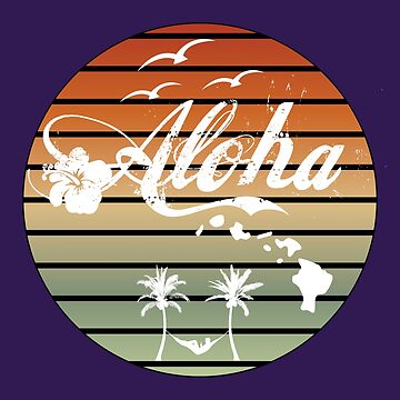 Aloha Hawaii Palm Tree Feel The Aloha Hawaiian Spirit