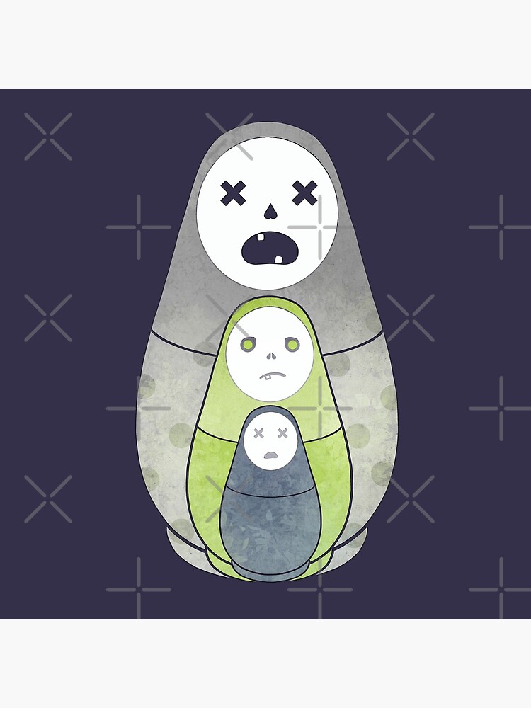Zombie nesting dolls by Elenanaylor