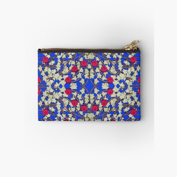 Item preview, Roses, Ivy leaves, and Vines on Blue Background designed and sold by HBBArtShop.