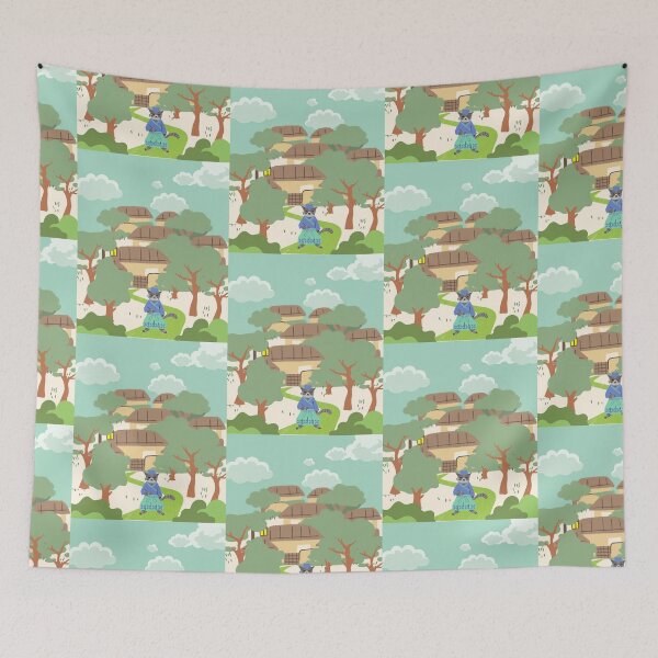 Item preview, Samurai cat village  designed and sold by SkyisBright.