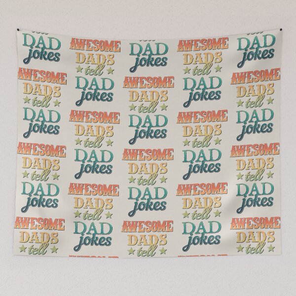 Item preview, Colourful And Fun Awesome Dads Tell Dad Jokes Design designed and sold by TrulyEpoque.