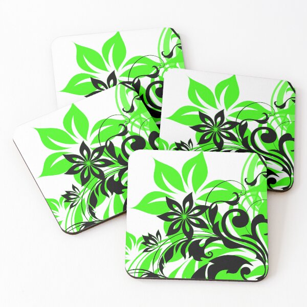 Item preview, Lime Black Floral Art  designed and sold by Tshirtstory.