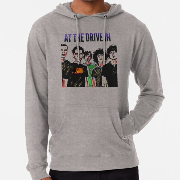 At the sales drive in hoodie