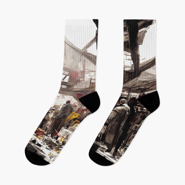 Item preview, Post-Apocalyptic street market designed and sold by AM FineArtPrints.