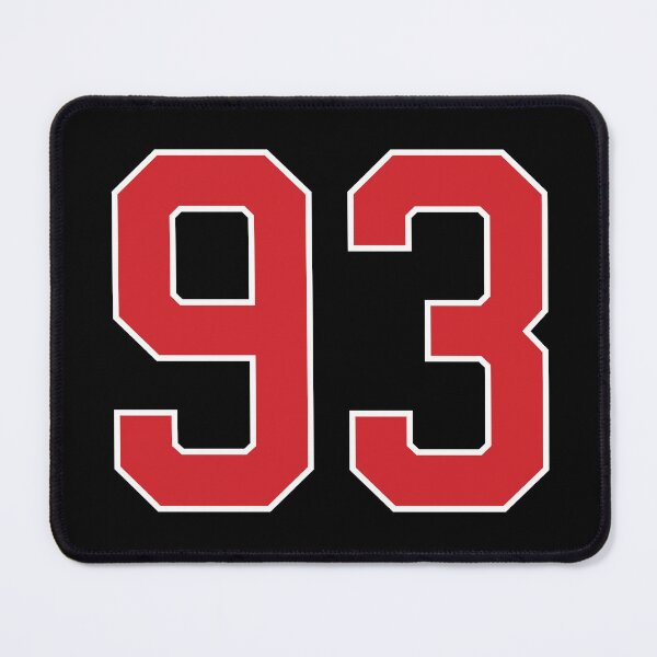 Item preview, Sports Number 93, red black color lucky sport ninety three designed and sold by ArtIsParty.