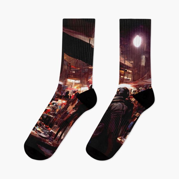 Item preview, Post-Apocalyptic street market designed and sold by AM FineArtPrints.