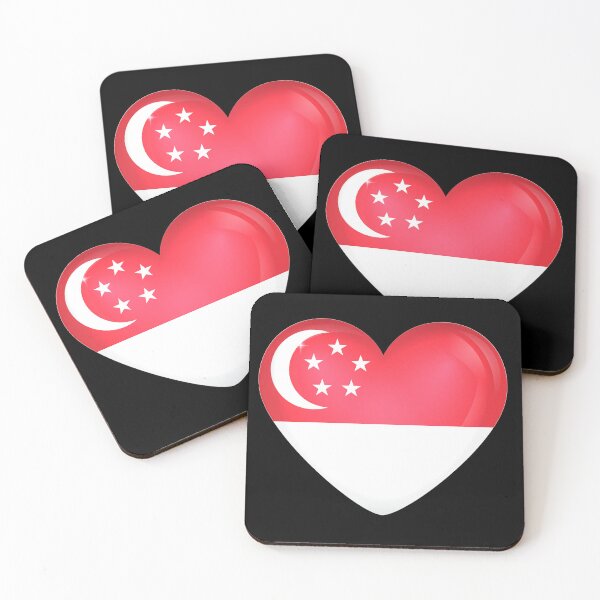 Aperçu de l'œuvre Mon cœur est à Singapour, Love Singapore. créée et vendue par ArtIsParty.