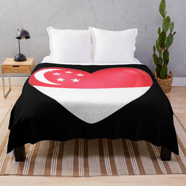 Aperçu de l'œuvre Mon cœur est à Singapour, Love Singapore. créée et vendue par ArtIsParty.