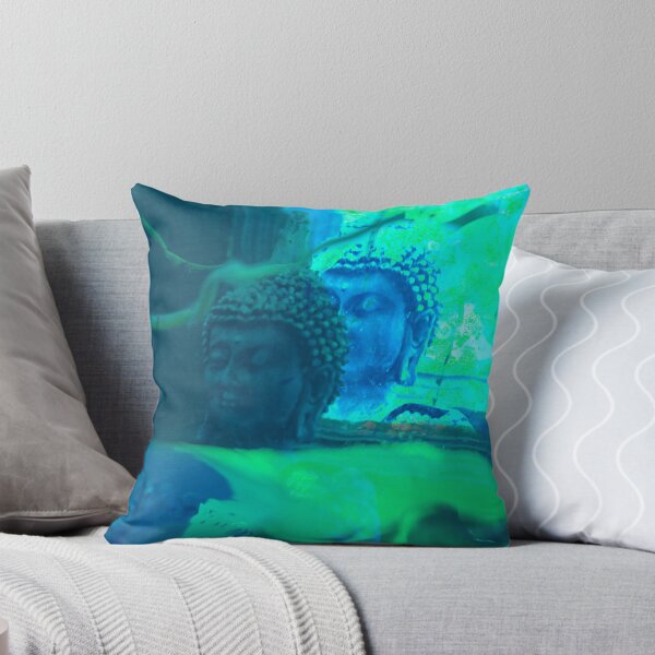 Item preview, Two Budha Faces in Green and Blue designed and sold by Viktoria-JaiHo.