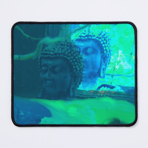 Item preview, Two Budha Faces in Green and Blue designed and sold by Viktoria-JaiHo.