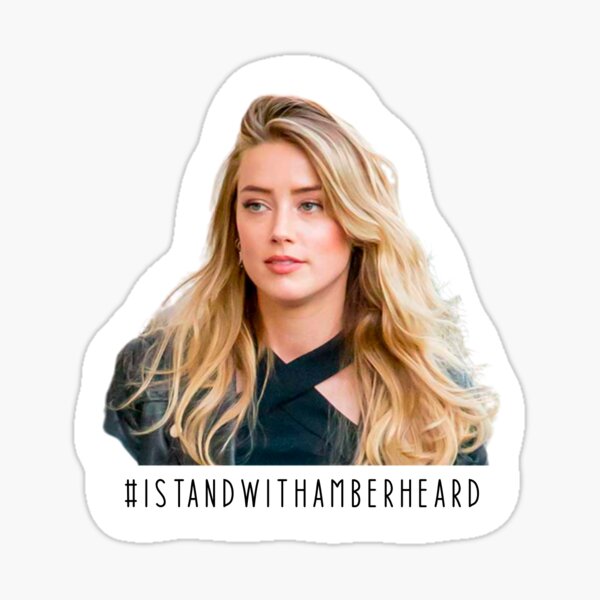 My Dog Stepped on a Bee Funny Amber Heard Parody Sticker 