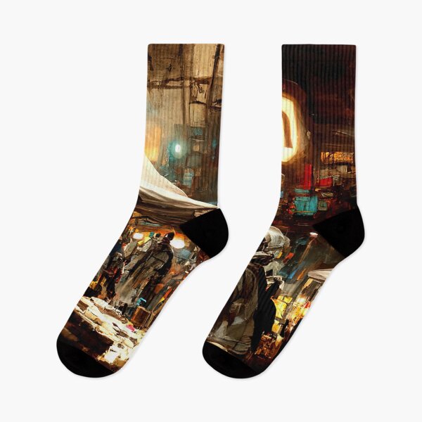 Item preview, Post-Apocalyptic street market designed and sold by AM FineArtPrints.
