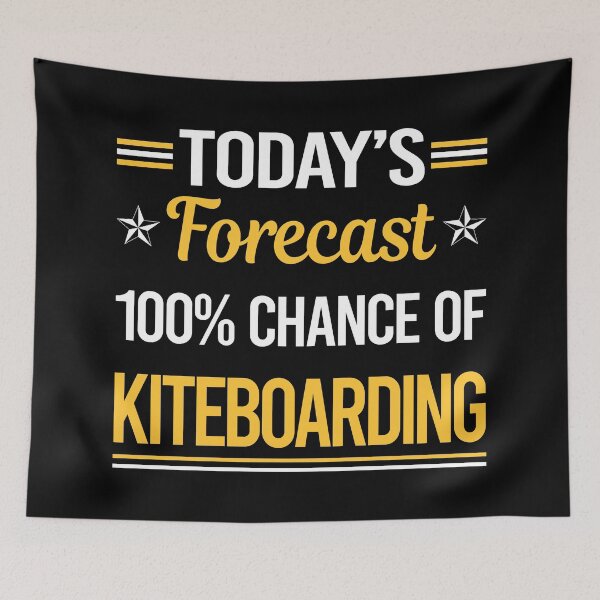 Item preview, Funny Today's Forecast Kiteboarding Kiteboard Kiteboarder designed and sold by TroyaBrewer.