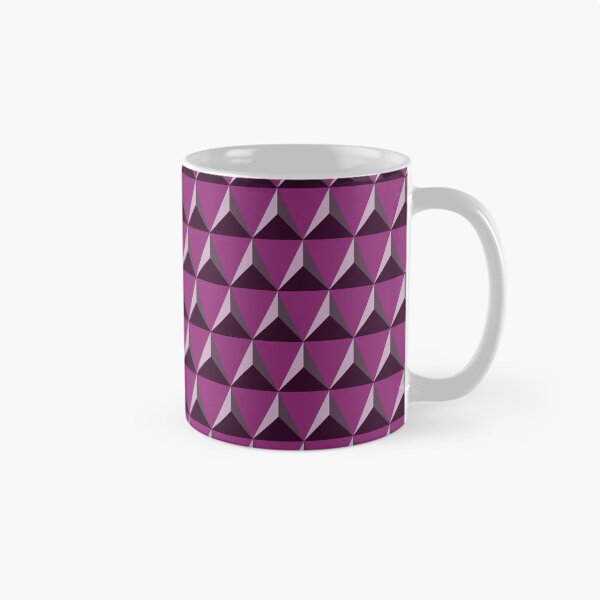 Item preview, Optical illusion pyramid design geometric shapes triangle pattern in lavender pink designed and sold by Art-and-Archaeo.
