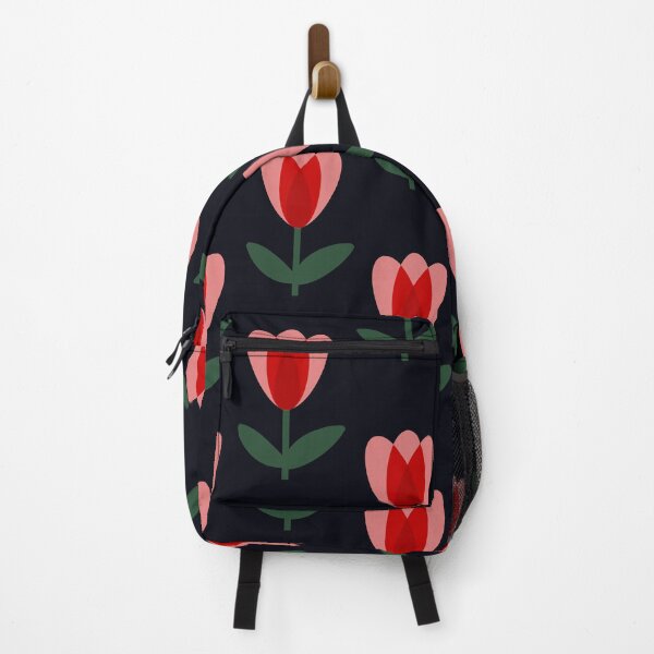 Item preview, Red tulip repeated pattern designed and sold by Tanuja Sharma.