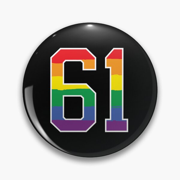 Item preview, Number 61 Rainbow LGBT pride sixty one designed and sold by LoveIsColorful.
