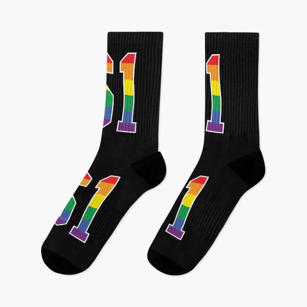 Item preview, Number 61 Rainbow LGBT pride sixty one designed and sold by LoveIsColorful.