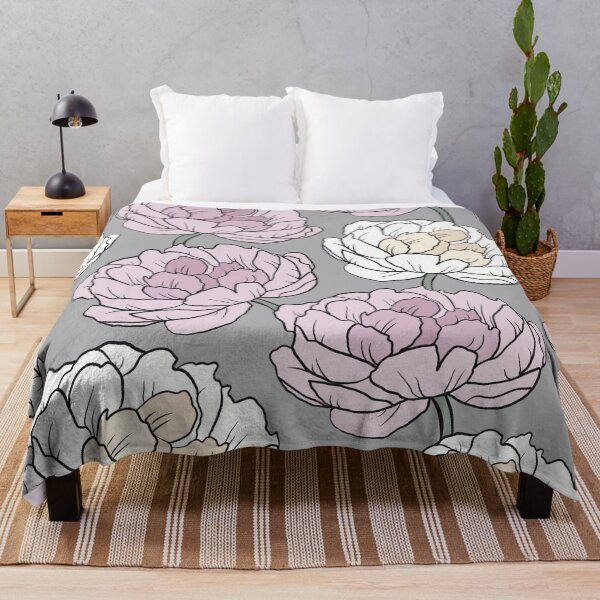 Item preview, The white and pink peonies in a lovely pattern designed and sold by marina63.
