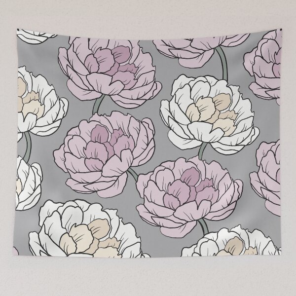 Item preview, The white and pink peonies in a lovely pattern designed and sold by marina63.