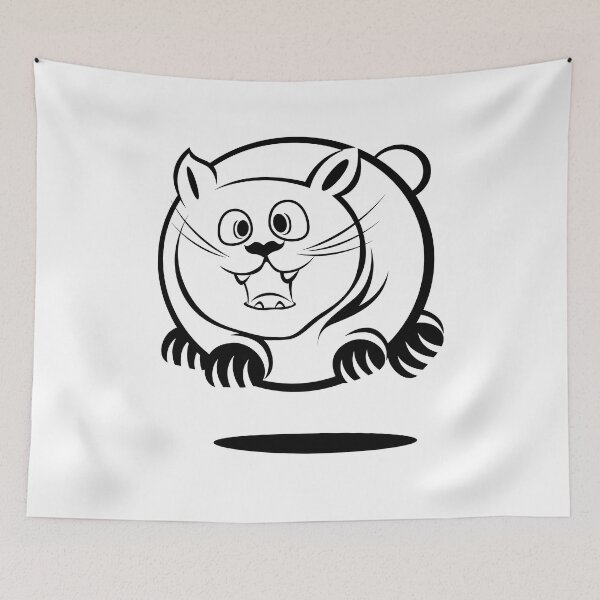 Item preview, Flying fat cat illustration designed and sold by AndreMi.