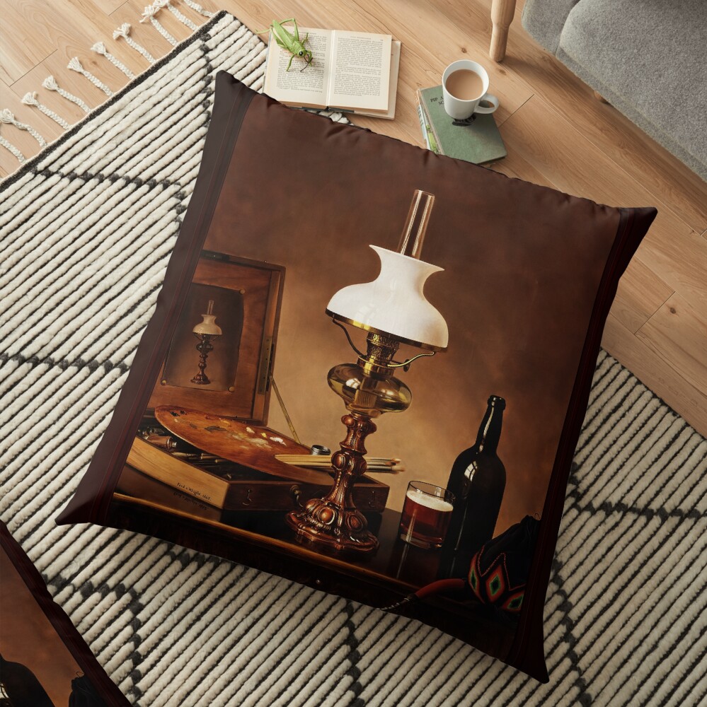 Still Life In The Atelier by Ferdinand von Wright - The Beauty Of Art 2 Still Life In The Atelier by Ferdinand von Wright Remastered Xzendor7 Classical Art Old Masters Reproductions Floor Pillow