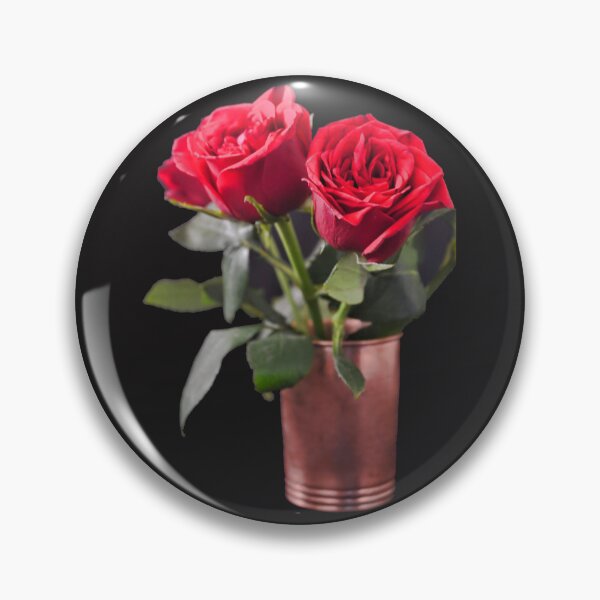 Item preview, Two Red Roses in a copper vase designed and sold by VeenaNair23.