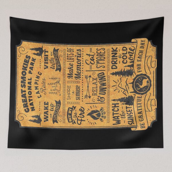 Item preview, Great Smokies National Park Camping Rules designed and sold by JordanHolmes.
