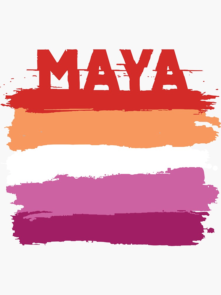 Maya Lesbian Name Rainbow Lgbt Pride Sticker For Sale By