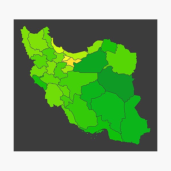 "Iran population heat map as color density illustration" Photographic